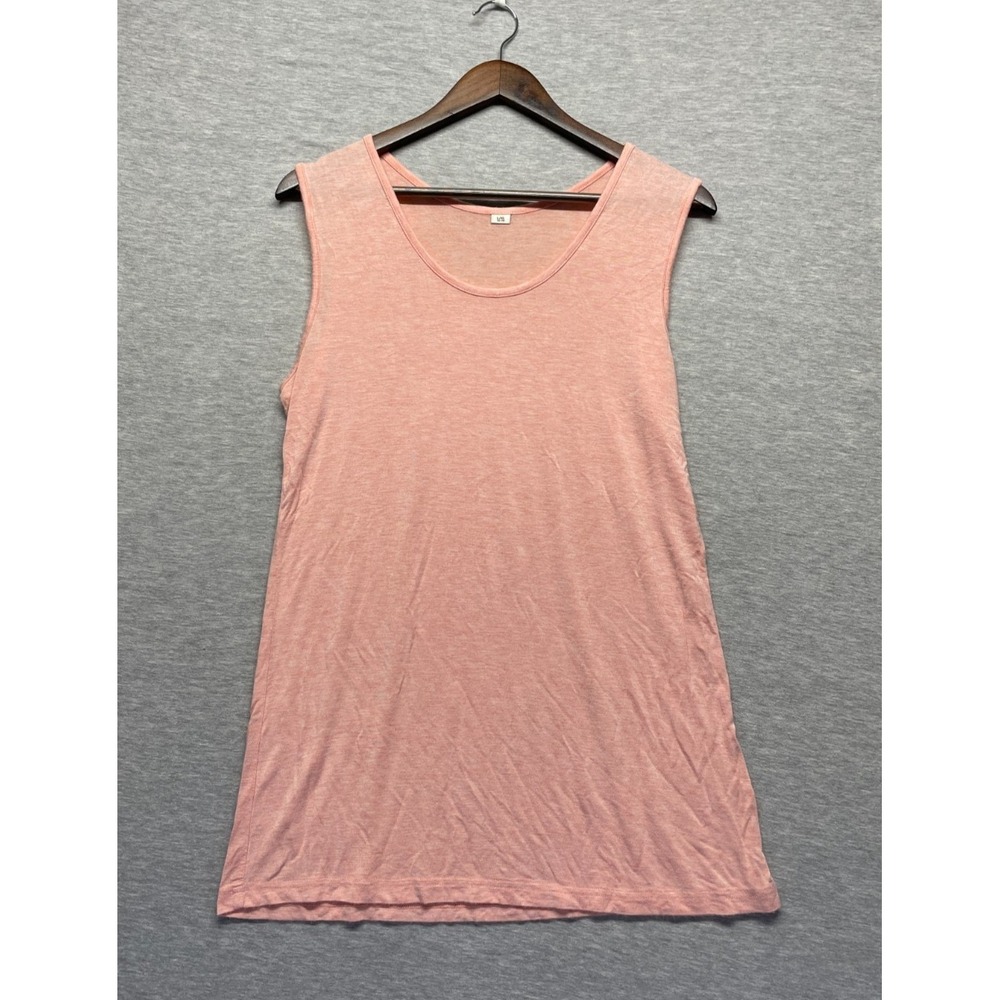 Girls Tank Top L/XL (12-14) Heather Peach Scoop Neck Sleeveless Summer